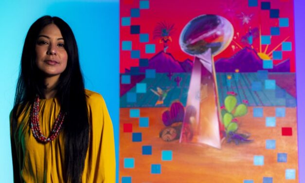 Chicana, Native American artist Partners with NFL on Super Bowl Theme Art